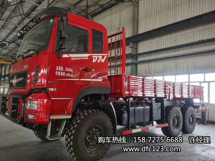 國六東風6X6沙漠越野卡車，六驅沙漠運輸地質勘查車