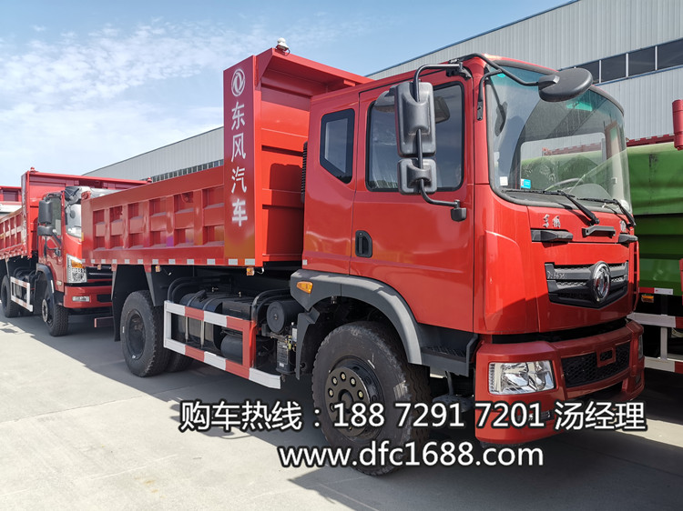 東風6.5米平板自卸車多少錢一臺，6.5單橋平板自卸貨車，6.5平板自卸哪個品牌好