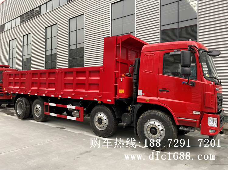 小四橋翻斗自卸車，前四后六后翻自卸車7.6米，貨箱7米6的前四后六自卸貨車