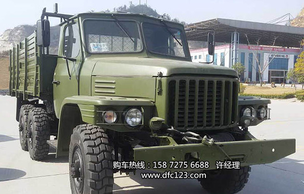 東風康明斯尖頭六驅貨車價格，東風尖頭6x6驅動越野卡車帶絞盤