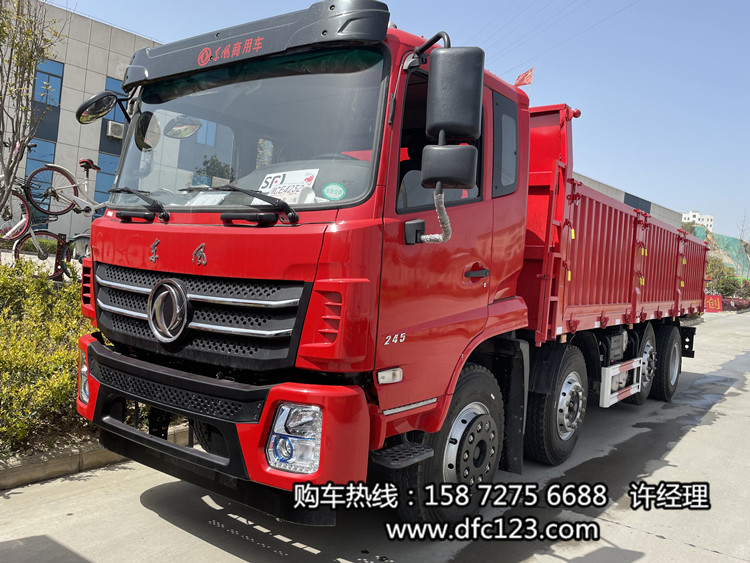 東風輕皮9噸懸浮橋前四后六自卸車-輕量化前四后六側翻